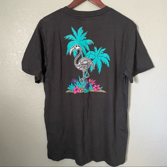 NWT WXYZ MFG CO. Skeleton Flamingo T-Shirt - Picture 7 of 7